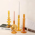 Taper Wavy Candle Holders Glass Flower Vase